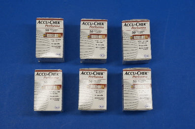 Accu-Chek 07299802001 Performa 50 Test Strips ~ Lot of 6