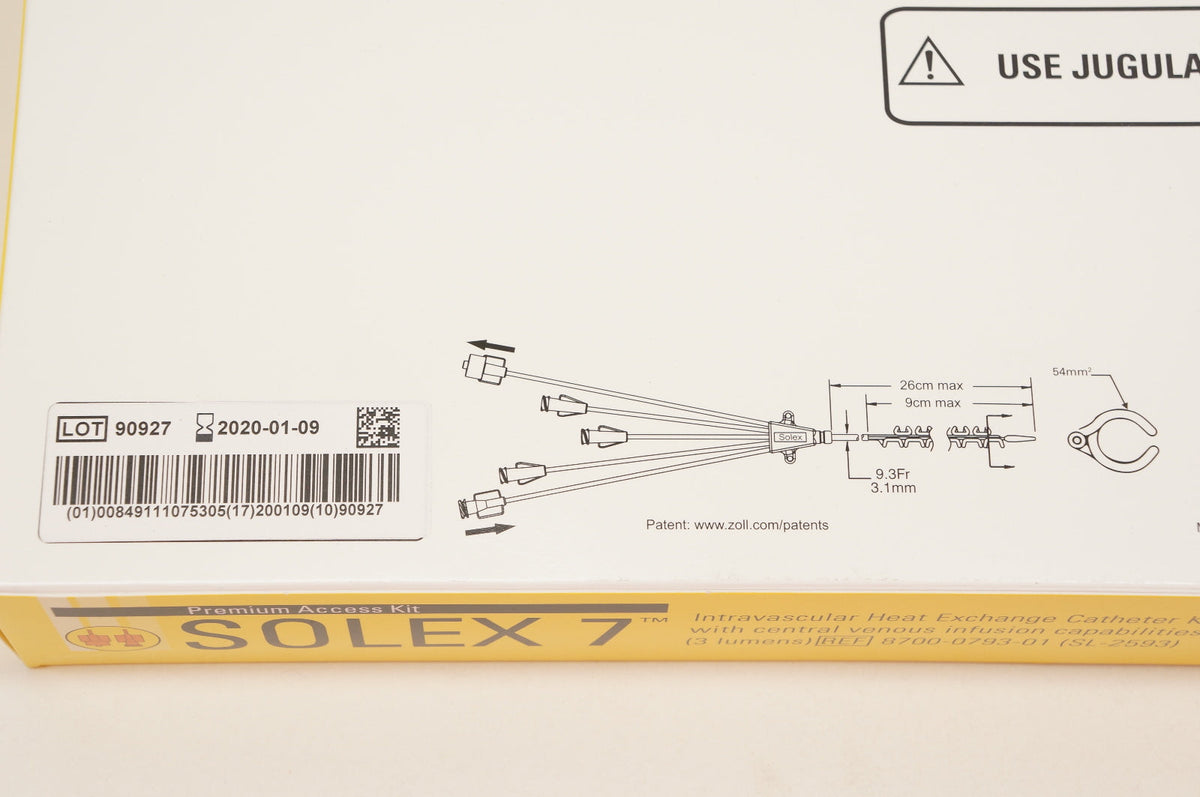 ZOLL 8700-0793-01 SOLEX 7, Intravacular Heat Exchange Cath. Kit (x