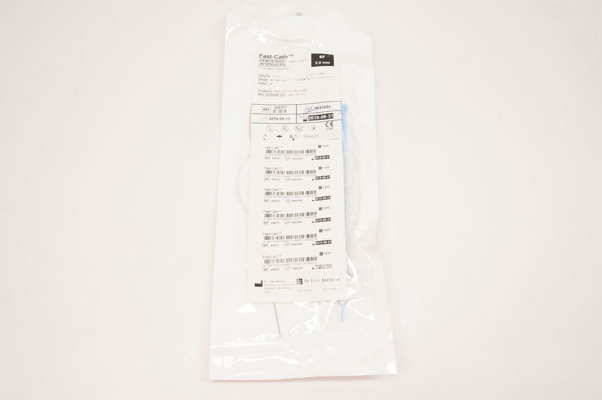 St. Jude Medical 406701 FastCath Hemostasis Introducer CathLock 6F x