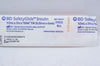 BD 328447 SafetyGlide Insulin Syringe 1/2mL, 31G x 15/64inch TW - Box of 100