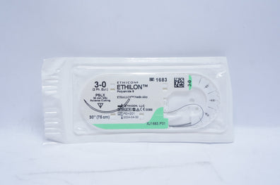 Ethilon 1683 3-0 ETHILON, PSLX, 36mm 3/8c Reverse Cutting, 30inch