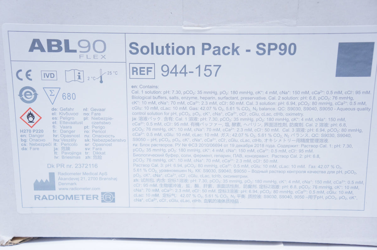 Radiometer 944157 ABL90 Flex Solution PackSP90 Σ 680 (x) Imedicsales