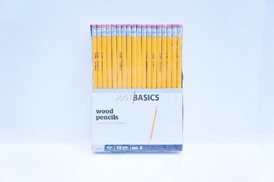 OfficeMax OM99382 Just Basics Wood Pencils Yellow N2, 2 Boxes- Box of 72