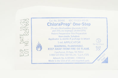 ChloraPrep 260480 One-Step 1mL Applicator 2%/70% Strength CHG