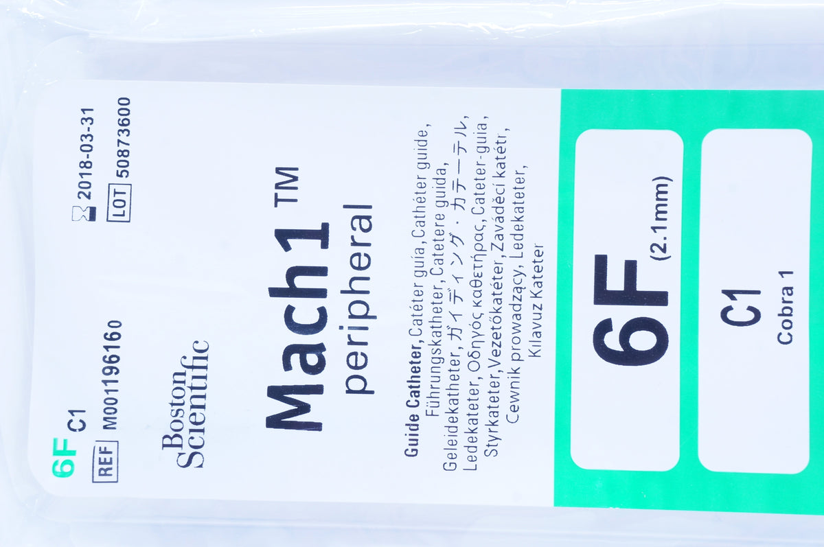 Boston Scientific M001196160 Mach 1 Peripheral Guide Cath. 6F x .070in