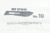 Bard-Parker 371610 Aspen Scalper No.10, Stainless Steel Surgical Blade (x)