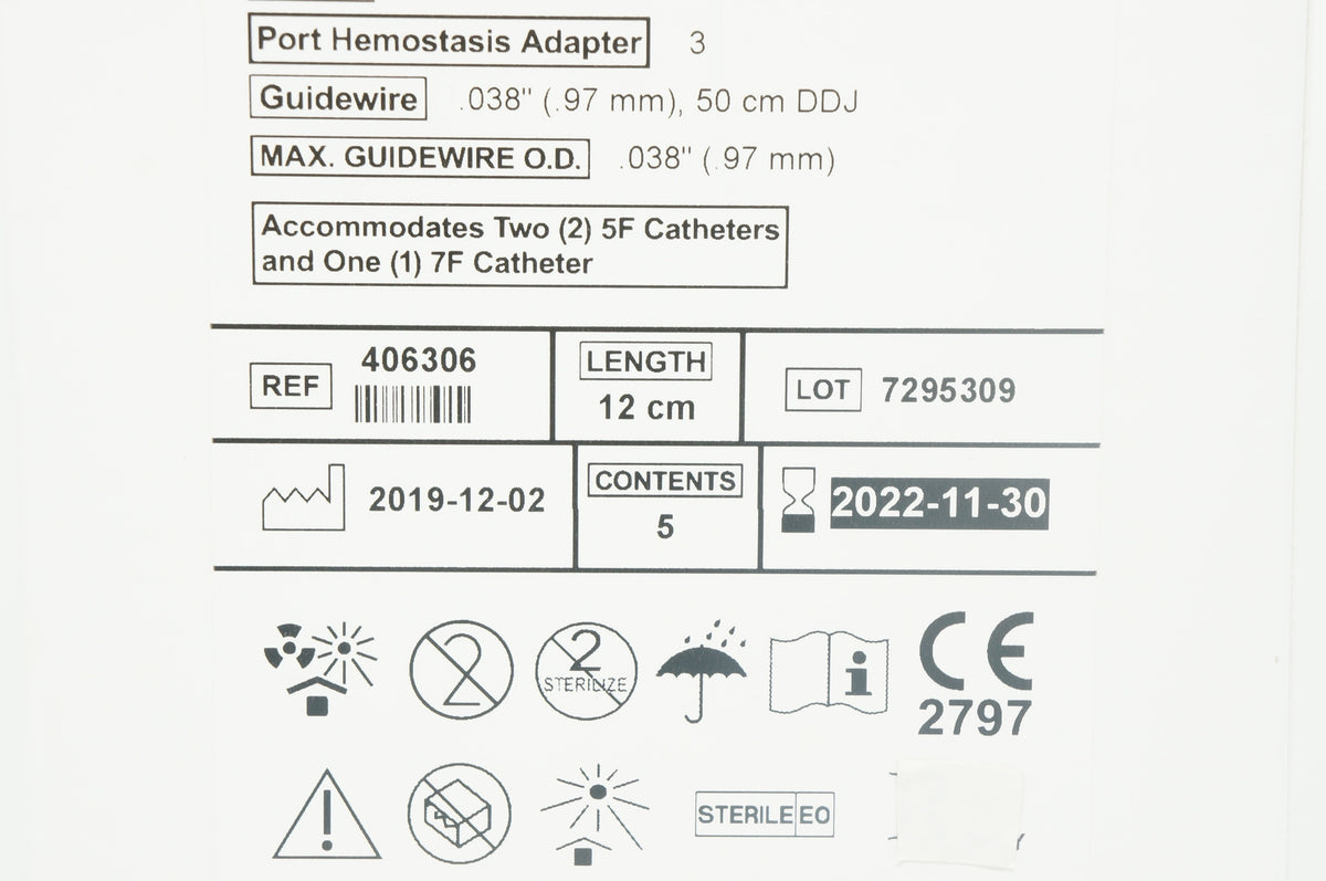 St. Jude Medical 406306 FastCath Hemostasis Introducer CathLock 12F