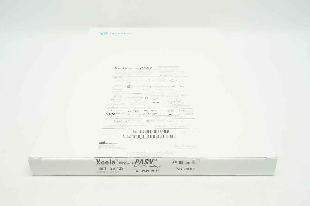 Navilyst Medical 25129 Xcela PICC With PASV Valve Technology 6F x 55c