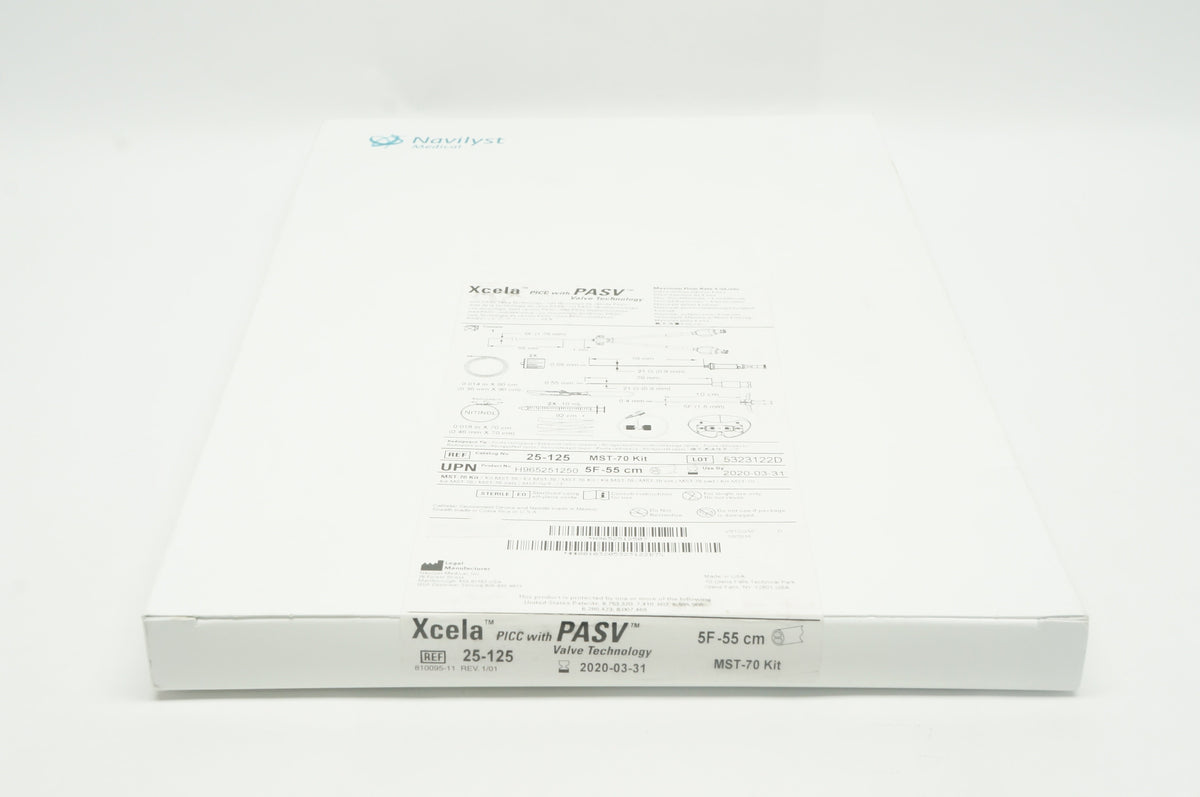 Navilyst Medical 25125 Xcela PICC With PASV Valve Technology 5F x 55c