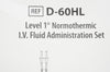 Smiths Medical D-60HL Level 1 Normothermic IV Fluid Administration Set (x)