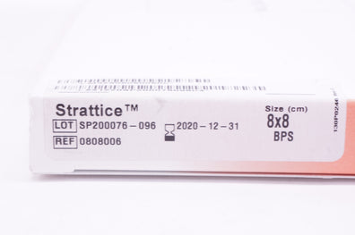 Strattice 0808006 BPS Reconstructive Tissue Matrix Size 8x8cm (x)