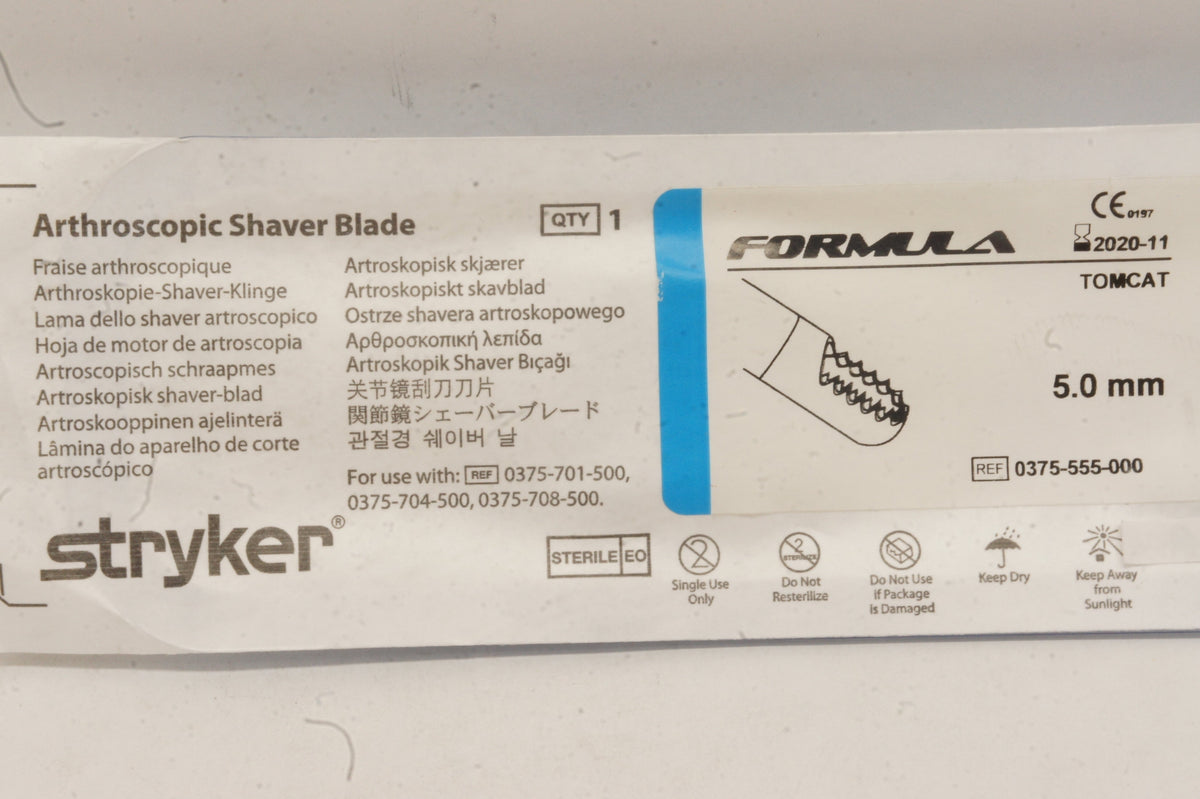 Stryker 0375555000 Formula Arthroscopic Shaver Blade 5.0mm (x