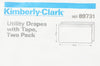 Kimberly-Clark 89731 Utility Drapes with Tape, Two Pack 15 inch x 25 inch