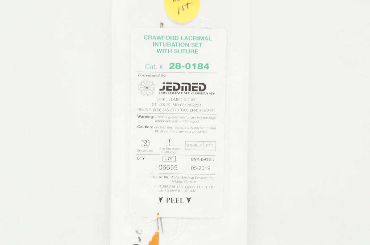 JedMed 280184 Crawford Lacrimal Intubation Set with Suture (x
