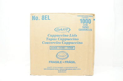Dart 8EL Cappuccino Lids - Case of 1000