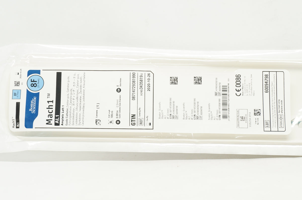 Boston Scientific H74934358190 Mach 1 Amplatz Left AL1 Guide Cath. 8F