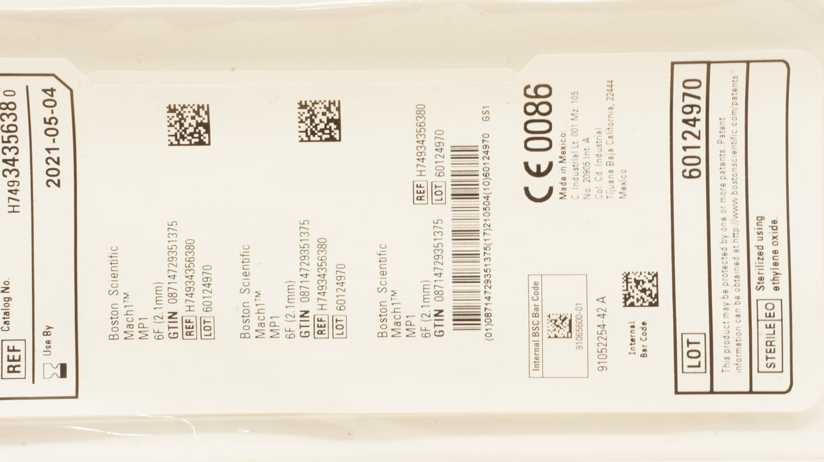 Boston Scientific H74934356380 Mach 1 Multipurpose1 Guide Cath. 6F (x
