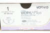 Ethicon VCP741D VICRYL Plus 1 CT-1 36mm 1/2c Taper 18inch - Box of 12