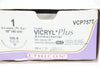 Ethicon VCP757T 1 VICRYL Plus, OS-8, 40mm 1/2c Reverse Cutting, 18in - Box of 24