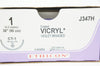 Ethicon J347H 1 Coated VICRYL Stre CT-1 36mm 1/2c Taper, 36inch - Box of 12