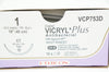 Ethicon VCP753D 1 Coated VICRYL Stre CT 40mm 1/2c Taper, 18inch - Box of 12