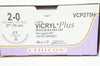 Ethicon VCP275H 2-0 VICRYL Plus CT 40mm 1/2c Taper, 27inch - Box of 36