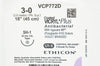 Ethicon VCP772D 3-0 Coated VICRYL Plus SH-1 22mm 1/2c Taper, 18inch