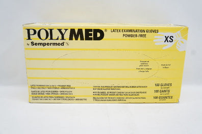 Sempermed PM101 PolyMed Gants De Latex Pour Examen Sans Poudre, XS - Box of 100