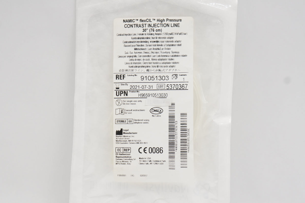 Navilyst 91051303 Namic FlexCil High Pressure Contrast Injection Line