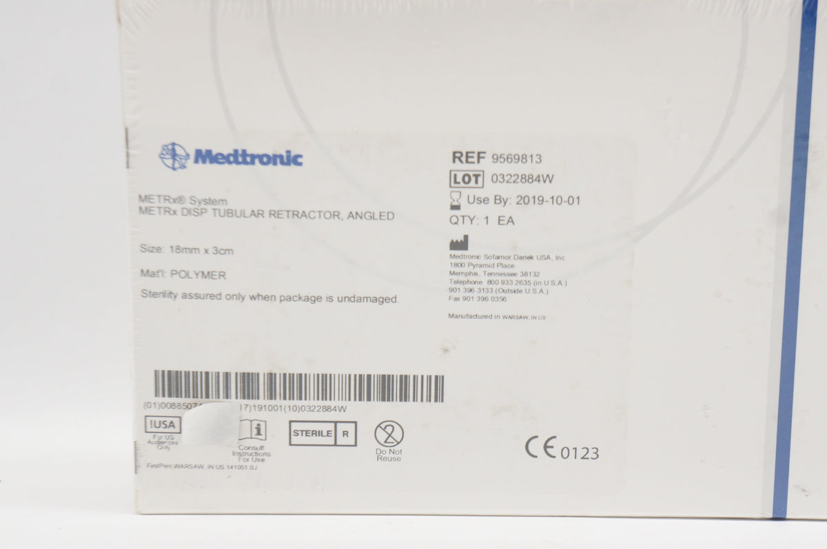Medtronic 9569813 Metrx System DIsp Tubular Retractor Angled 18mm x 3c