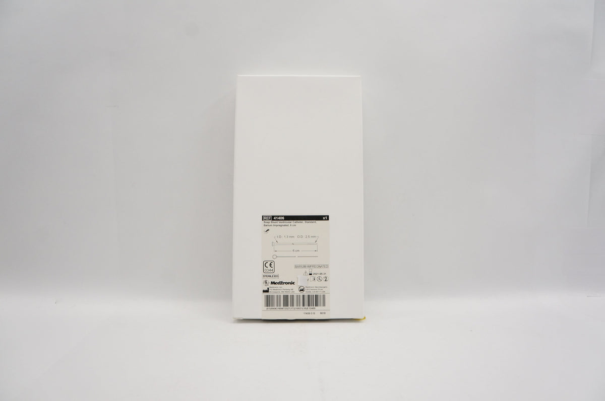 Medtronic 41406 Snap Shunt Ventricular Cath., 6 cm x 1.3 mm ID x 2.5 m