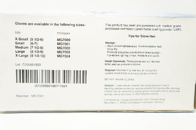 MediGuard MG7001 Latex Examination Gloves Small- Box of 100