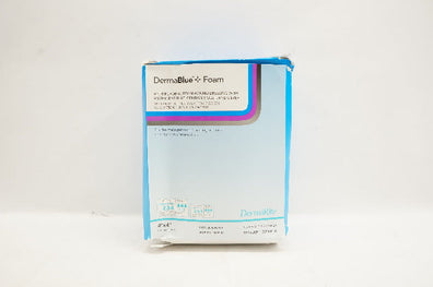 DermaRite 72040414 DermaBlue Antimicrobial Foam Wound Dressing 4x4in - Box of 20