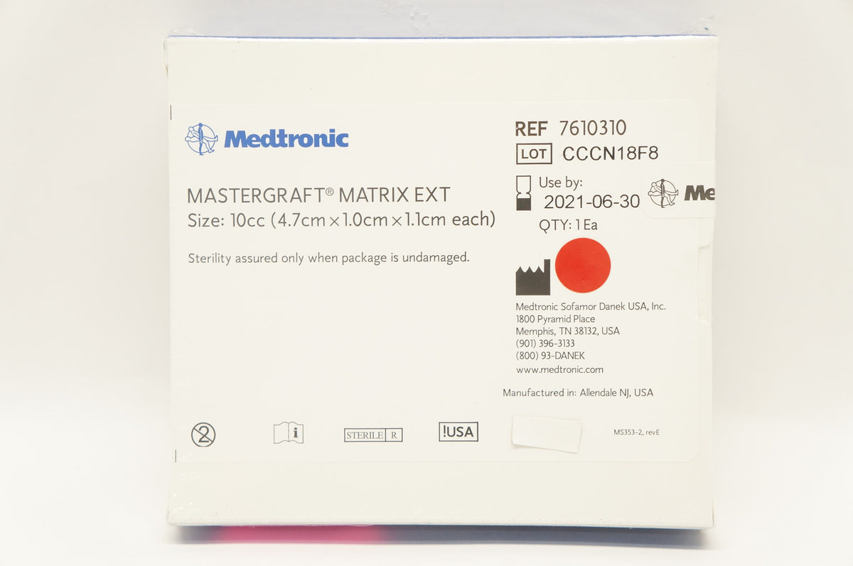 Medtronic 7610310 Mastergraft Matrix Ext 10cc (x) Imedicsales