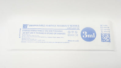 LM S-3000 Disposable Syringe without Ndle, Luer Lock Tip, 3mL