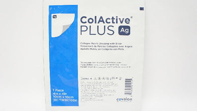 Covalon TWBC1034 ColActive Plus Ag Collagen Matrix Dressing 4inch x 4inch