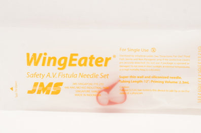 JMS 820-2632-33 WingEater Safety A.V. Fistula Ndle Set 16G1x1inch BE w/Clamp