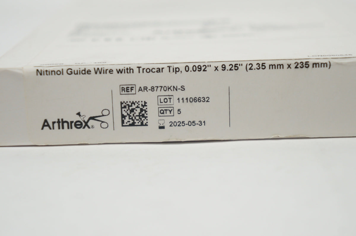 Arthrex AR8770KNS Nitinol Guide Wire w/ Trocar Tip 0.092 x 9325inch