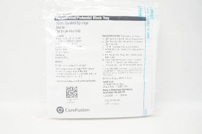 CareFusion 4540A Paracervical/Pudendal Block Tray 10ml Control Syringe