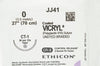 Ethicon JJ41 0 Coated VICRYL Polyglactin 910 Stre CT-1 36mm 1/2c Taper, 27inch