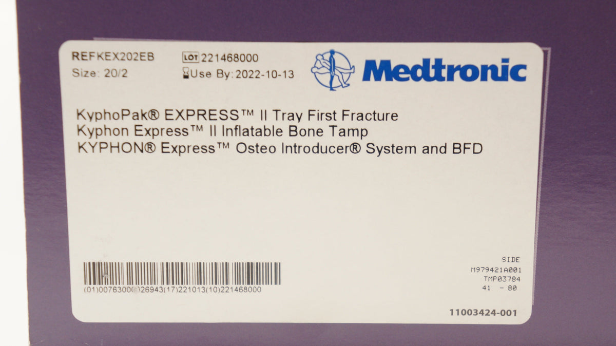 Medtronic KEX202EB Kyphon Balloon Kyphoplasty w/Kyphon Express II IBT