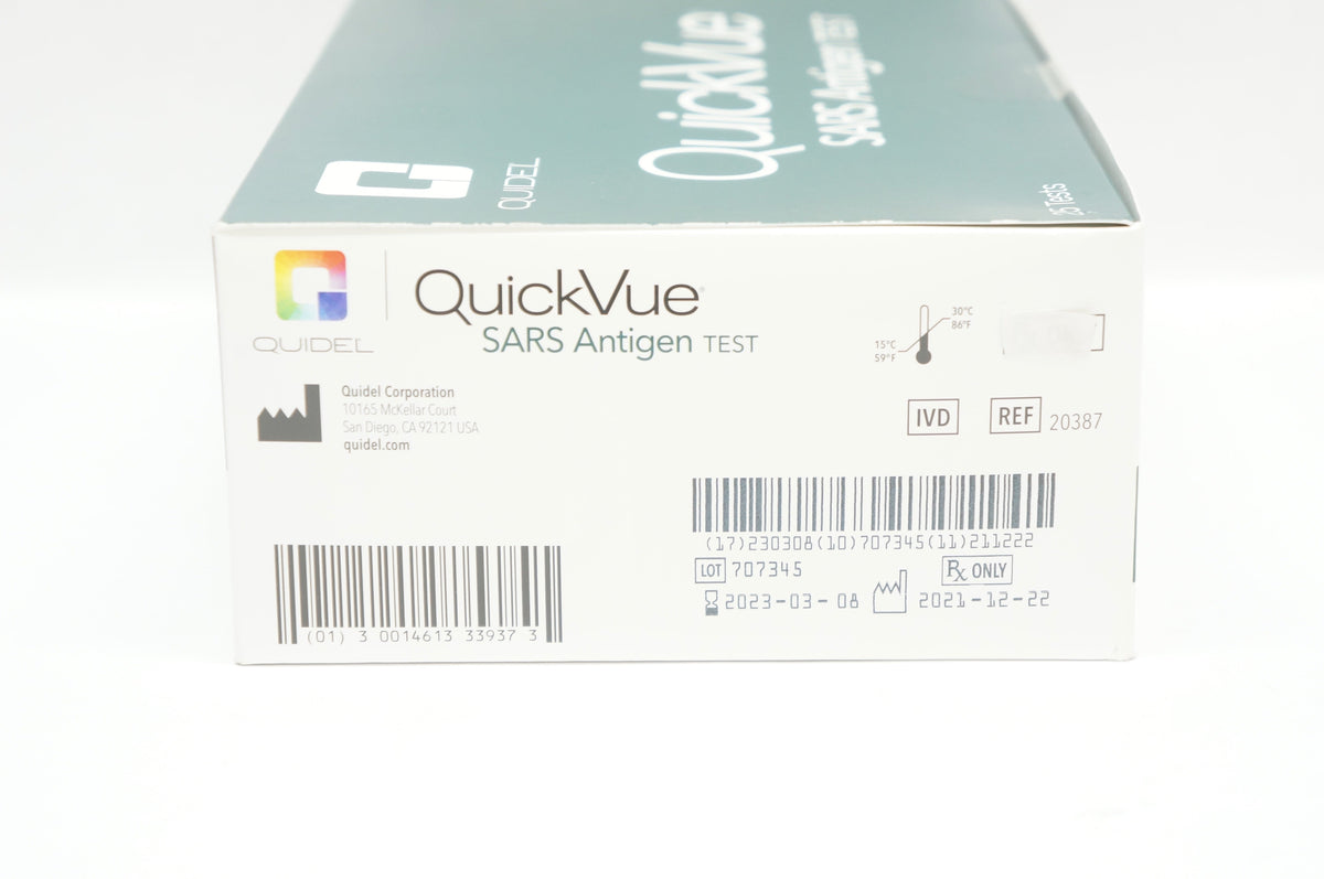 Quidel 20387 QuickVue Sars Antigen Test Box of 25 Tests Imedicsales