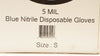 FDA Gear Nitrile Blue Disposable Medical Grade Glove 5MIL Size S