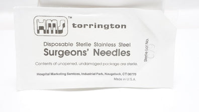 HMS 7-701-5 Torrington Regular Surgeons' Ndles 1/2 Circle Cutting Edge-Pack of 2