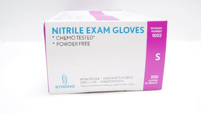 Strong 1002 Nitrile Exam Gloves Powder Free Size S - Box of 200