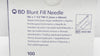 BD 305180 Blunt Fill Ndle Not For Skin Injecton 18G x 1 1/2 TW - Box of 100