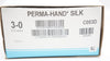 Ethicon C053D 3-0 PERMA-HAND SILK, RB-1, 17mm 1/2c Taper, 18inch - Box of 11