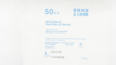 Bausch&Lomb E4429-22 Fluid Filter 0.2Micron (x) - Box of 49