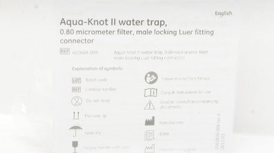 GE Medical 402668-009 Aqua-Knot II Water Trap