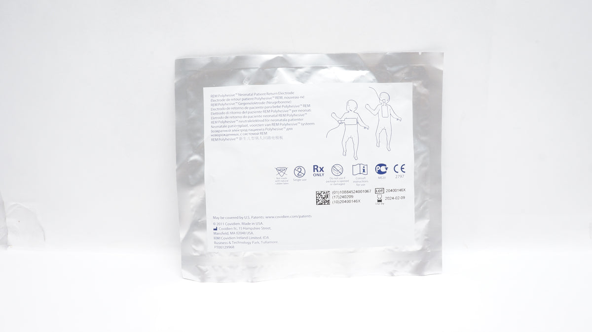 Covidien E7512 Valleylab REM Polyhesive Neonatal Patient